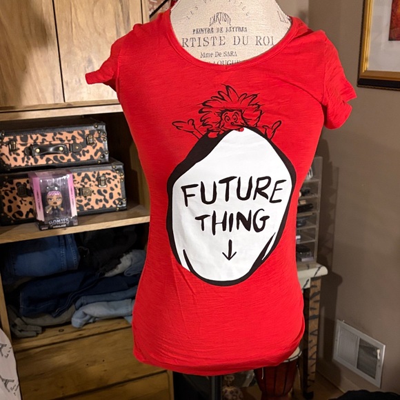 Universal Studio Tops - Red Future Thing Maternity Top - Small